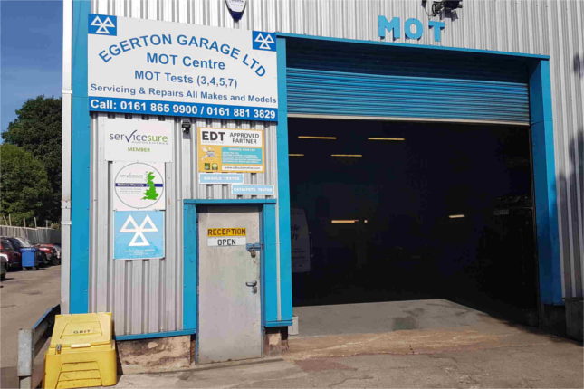 Egerton Garage Front Aspect - MOTs, Service, Repairs